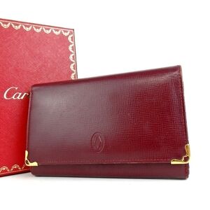 Cartier Burgundy Leather Wallet.